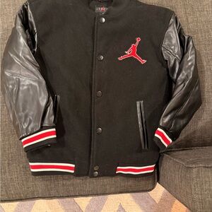 Jordan Black Jacket with Red Logo